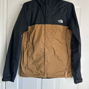 The North Face Men's Black and Tan Windbreaker